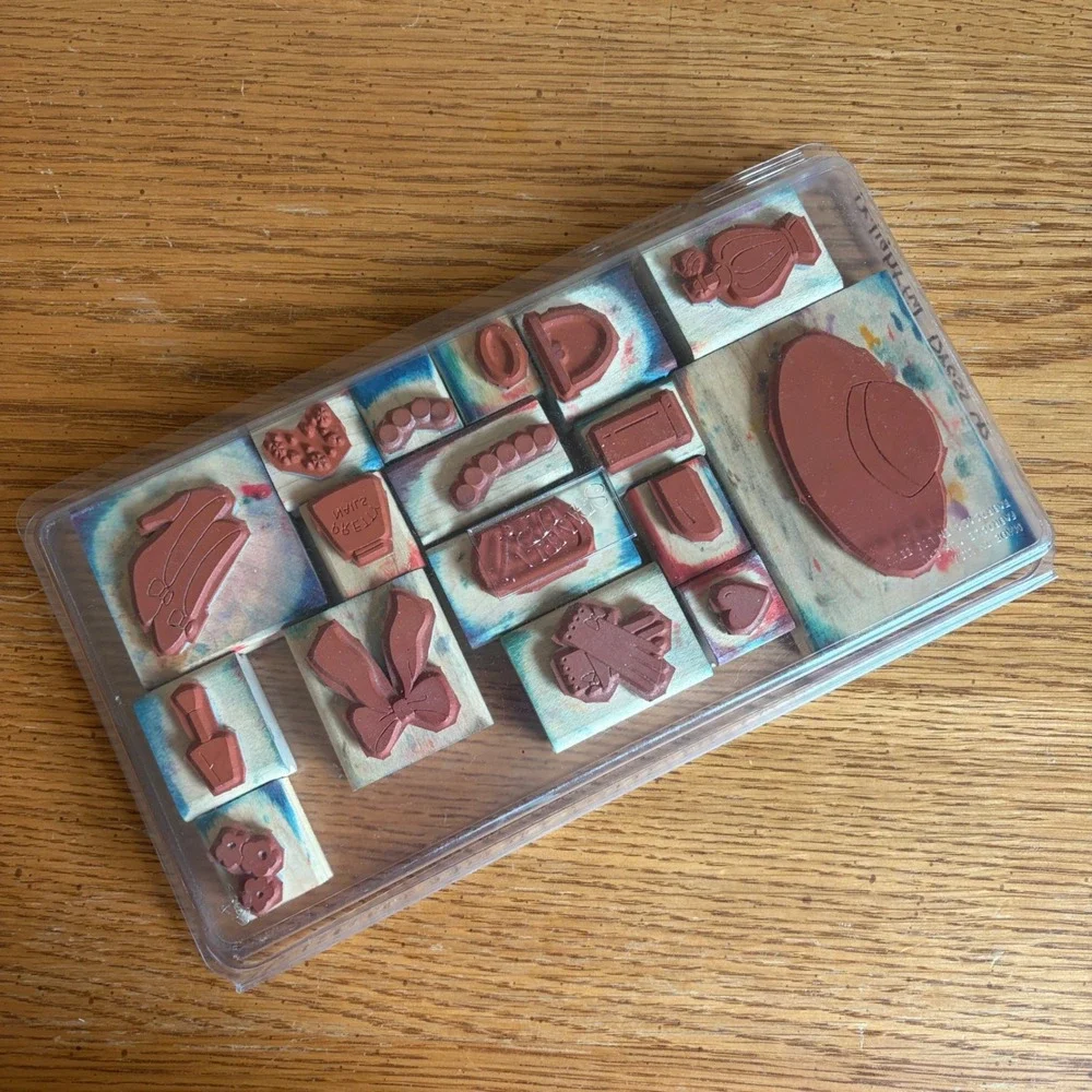 Stampin Up Delightful Dress Up Rubber Stamp Set 1997 Vintage Fashion Accessories